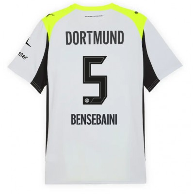 Borussia Dortmund Ramy Bensebaini #5 Bortedrakt 2025-26 Kortermet Borussia Dortmund Ramy Bensebaini #5 Bortedrakt 2025-26 Kortermet